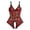 Wine Red, variant on High Waisted Ladies Panties qinhaie Women's Halter Deep V Lace Bodysuit, One Piece Outfit, Breathable Stretchy Underwear Wine Red Intimates