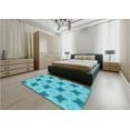 thumbnail image 5 of Ahgly Company Machine Washable Indoor Rectangle Transitional Dark Turquoise Green Area Rugs, 6' x 9', 5 of 7