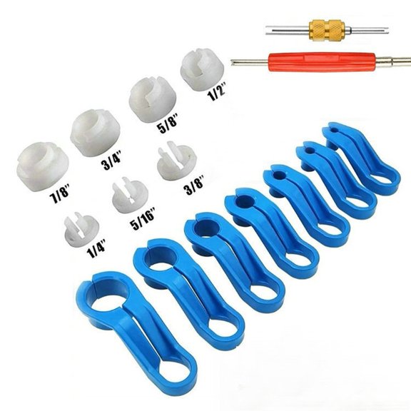 Automotive Fuel Line Disconnect Tool Kit with Multiple Sizes for AC and Oil Hoses