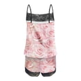 thumbnail image 4 of Rciityk Valentines Day Pajamas Women Short Sets - Cami Pajama Sets for Women 2 Piece - Casual Straps Top and Shorts Pjs Sets Nightwear Loungewear, 4 of 5