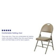 thumbnail image 5 of Flash Furniture HERCULES Series Ultra-Premium Triple Braced Beige Vinyl Metal Folding Chair with Easy-Carry Handle, 5 of 13