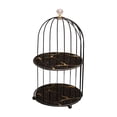 thumbnail image 2 of Bathroom Storage Rack Vanity Tray Desktop Pantry Counter Birdcage Makeup Organizer Shower Shelf for Shampoo Bedroom Perfumes Farmhouse Black 20x37cm, 2 of 8