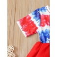 thumbnail image 6 of Baby Girl Summer Casual T-Shirt Dress Short Sleeve Crewneck Tie-Dye Tulle Dress Playwear Dress, 6 of 9