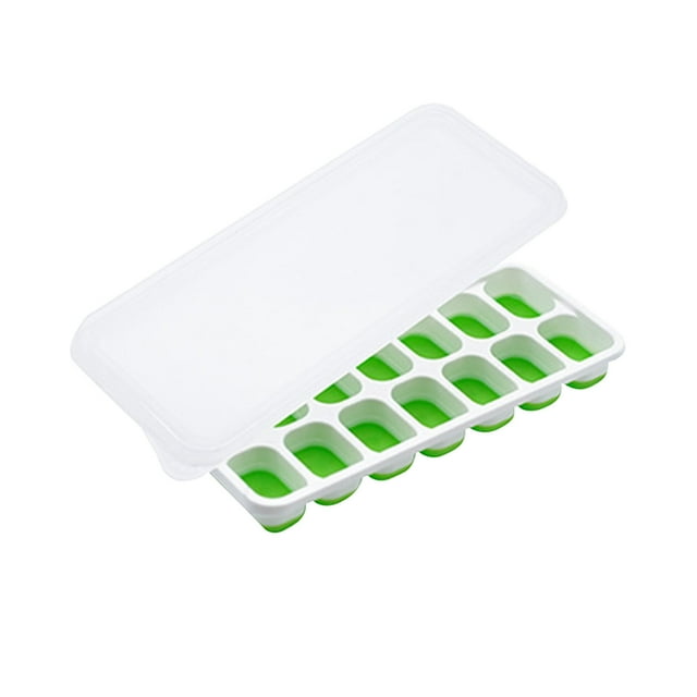 Rbaofujie Small Ice Cube Trays 14 Ice with Lid Ice Soft Bottom Easy To Detach Molded Ice Box Homemade Ice Box Candle Molds