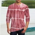 thumbnail image 2 of SGFCWSX Men Casual Pullover Oversized Blouses, Quick Dry Geometric Texture Crewneck Athletic Top Red 2XL, 2 of 5