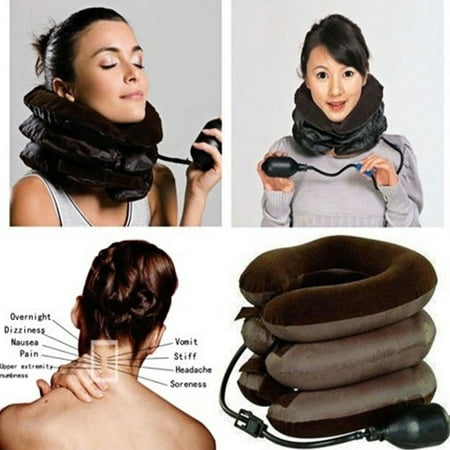 Neck Massager Neck Brace Support Cervical Collar Air Traction Fatigue Reliever Therapy (Best Light Therapy Device)