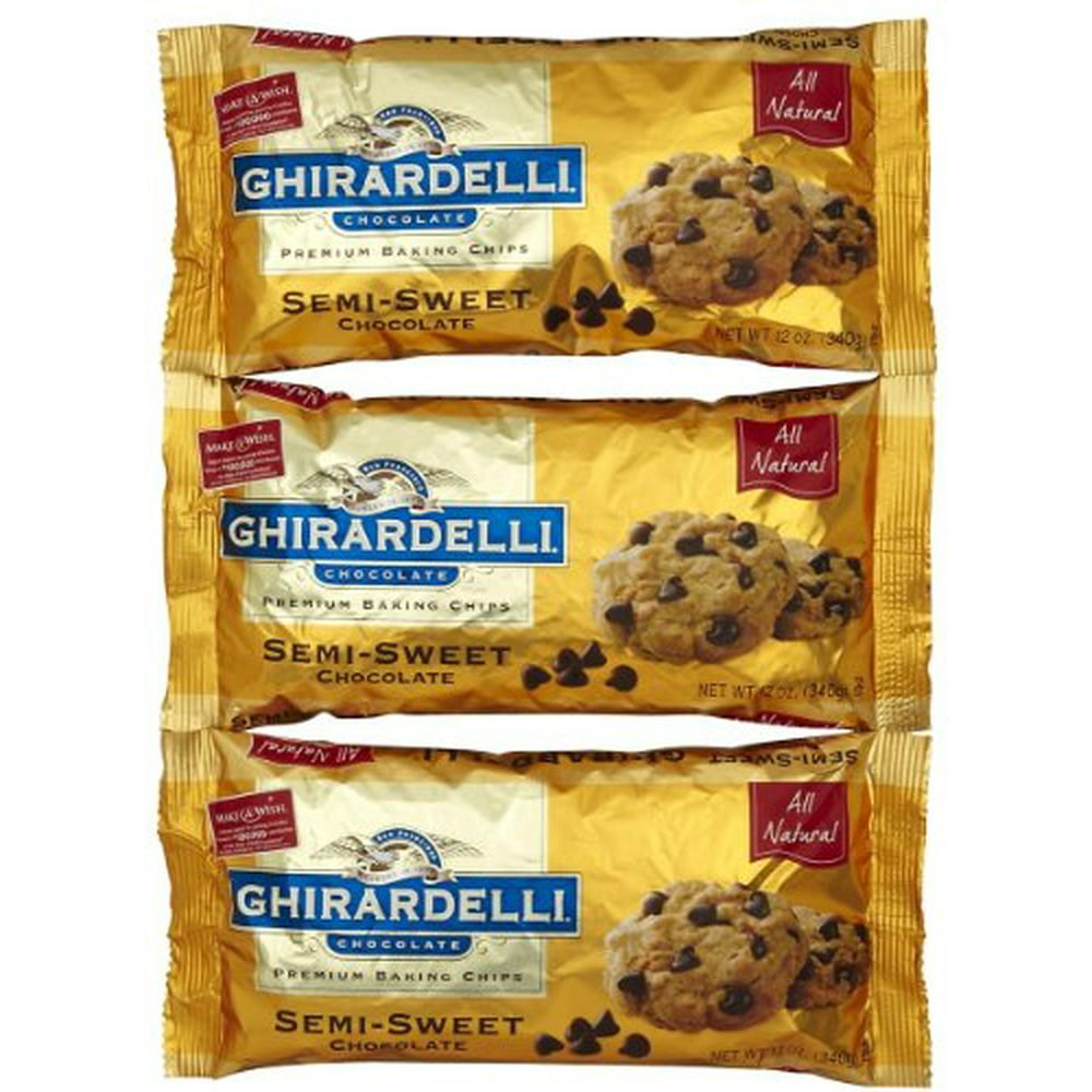 Ghirardelli SemiSweet Chocolate Chips 12 oz 3 pk