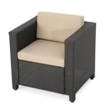 thumbnail image 6 of Noble House Puerta Outdoor Dark Brown Wicker Club Chair (Set of 2), 6 of 22