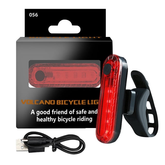 Naiovety Luz trasera de bicicleta, luz trasera impermeable para montar, luz LED Usb recargable para bicicleta de montaña, luz trasera para Ciclismo rojo