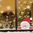 thumbnail image 2 of Pegatinas navideñas para ventana, calcomanía de pared de copos de nieve de Papá Noel y alce, decoraciones navideñas para el hogar para Año Nuevo 2023, pegatinas de decoración DIY, 2 of 4