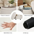 thumbnail image 4 of Malol Fabric Round Storage Ottoman with Storage and Reversible Tray, Multi-Functional Footrest, Sturdy & Stylish Small Coffee Table, Beige, 4 of 7
