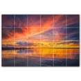 thumbnail image 1 of Picture-Tiles.com: Sunset Ceramic Tile Wall Mural WAL500986-64XL. 72"W x 48"H using (24) 12" x 12" Ceramic Tiles-Satin Finish, 1 of 3