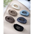 thumbnail image 7 of AWAYTR 6 Pack Matte Flat Hair Claw Clips, Large Oval French Clips, No Slip Strong Grip for Yoga, Daily & All Hair Types, 7 of 7