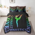 thumbnail image 2 of Feelyou Gymnast Athlete Bedding Comforter Set 7pcs for Kids, Ballet Dancing Queen Bedding Sets, Cartoon Sports Theme Reversible Queen Sheet Sets, Breathable Home Decor, 2 of 7