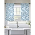 thumbnail image 5 of Spring Flowers Sheer Curtains 45 Inch Long 2 Panels, Retro White Floral Blue Retro Texture Light Filtering Rod Pocket Semi Sheer Curtains, Sheer Voile Drapes for Living Room Bedroom, 52"x45", 5 of 5