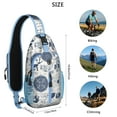 thumbnail image 4 of Crossbody Sling Backpack for Women Men Vintage Moon Map Shoulder Sling Crossbody Casual Chest Bag for Travel Sports Running Hiking, 4 of 5