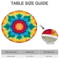 thumbnail image 6 of Colorful Tie Dye Mandala Pattern Round Fitted Tablecloth with Elastic Edge,Dining Table Cover Waterproof,Outdoor Round Tablecloth for Camping,Dining,Indoor and Outdoor, 6 of 7