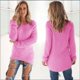 thumbnail image 1 of Suéter holgado de talla grande para mujer, de moda, de manga larga, de felpa, cálido, de color liso, con cuello redondo, 1 of 5