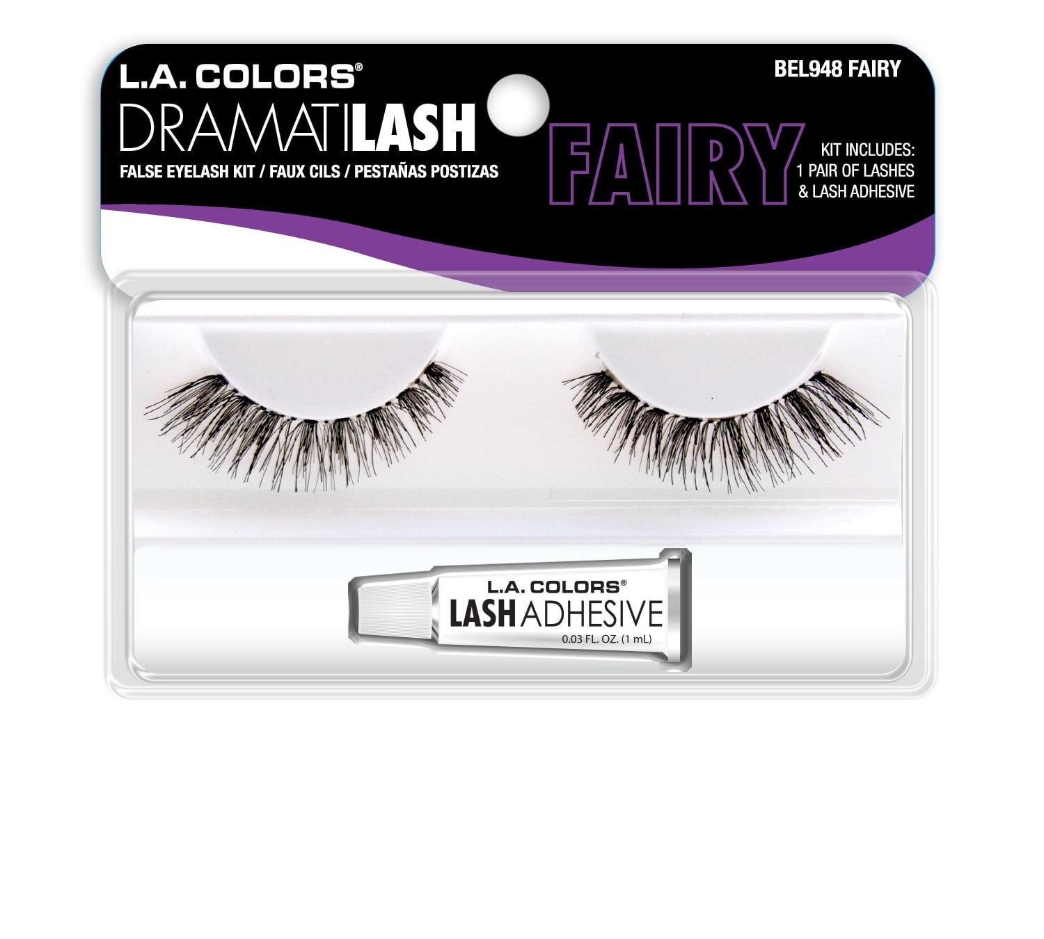 LA Colors Dramatilash False Eyelash Kit with Glue Kit