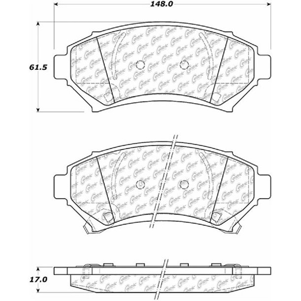 Go-Parts OE Replacement for 2000-2005 Buick LeSabre Front Disc Brake Pad Set for Buick LeSabre (Base / SLE)