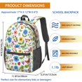 thumbnail image 3 of Pioneer Flower Floral Print Pattern 17" School Backpacks for Teens,Waterproof Oxford Fabric,S-Shape Padded Straps for School,Travel,Hiking,Camping, 3 of 5