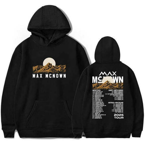 Max McNown 2025 Tour Hoodie Women Men Hooded Long Sleeve Sweatshirt Casual Streetwear Pullovers