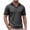 Dark Gray, variant on Men's Casual Short Sleeve Cable Knit Texture Shirts Cotton Stretch Johnny Collar Tee Summer Vacation Golf Shirts