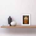 thumbnail image 2 of Autumn Hedgehog in Sunflower Robe Modern Artwork Framed Wall Art Print 9X7 Inch, 2 of 5