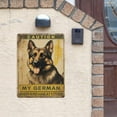 thumbnail image 2 of 12x8 inches Beware of Dog Signs for Fence, Warning Tin Sign "MY GERMAN SHEPHERD HAS ATTITUDE", Home Kitchen Farm Garden Garage Wall Decor, 2 of 7