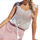 thumbnail image 3 of Camisetas de Tirantes de Crochet de Verano para Mujer, Suéter de Punto Sin Mangas con Cuello Redondo, Chaleco Bohemio con Aberturas. S, 3 of 10