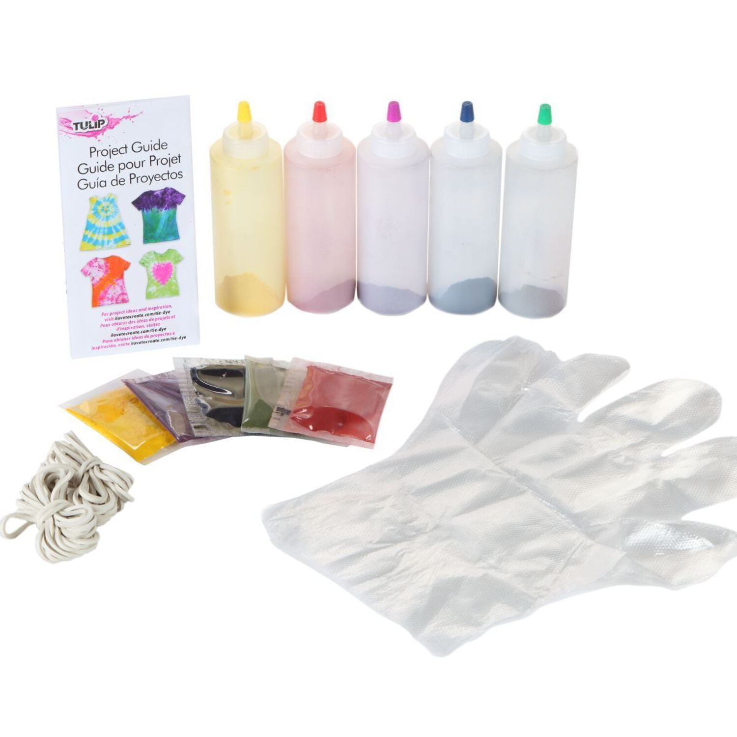 Tulip® One-Step 5-Color Rainbow Tie-Dye Kit®, Birthday, Basic Supplies, 1 Piece