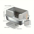 thumbnail image 7 of Aqwiopr Stainless Steel Litter Box: Hassle-Free Cleaning, Durable & Hygienic Solution for Cats, 7 of 7