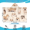thumbnail image 2 of Shiba Inu Hooded Bath Towel，60"x35" for Ages 3 To 12 Kids, Quick Dry Lightweight Soft Microfiber Hood Beach Towel Cover Up for Kids, 2 of 7