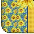 thumbnail image 4 of Carolines Treasures WDK5372DDM 21 x 14 in. Summer Sunflowers Black & Cream Chihuahua Dish Drying Mat, 4 of 5