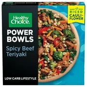 Healthy Choice Power Bowls Spicy Beef Teriyaki With Riced Cauliflower, Frozen Meal, 9.25 oz Bowl (Frozen)