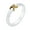 White, variant on Women's Ceramic Minimalist Cubic Zirconia Inlay Gold X Shape Wedding Band Ring Black Size 8