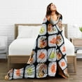 thumbnail image 5 of Food Sushi Blanket Gifts For Kids Adults - Lightweight Throw Blanket For Bedroom Living Room Decor Soft Fuzzy Fleece Cozy Plush Bed Couch 40"X30", 5 of 7