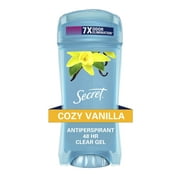 Secret Clear Gel Antiperspirant Deodorant for Women, Cozy Vanilla Scent, 2.6 oz