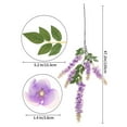 thumbnail image 6 of Yesbay 5 Forks Simulated Flower Garland Realistic Vines Realistic Wisteria Garland Wedding Bouquet Party Decor, 6 of 8