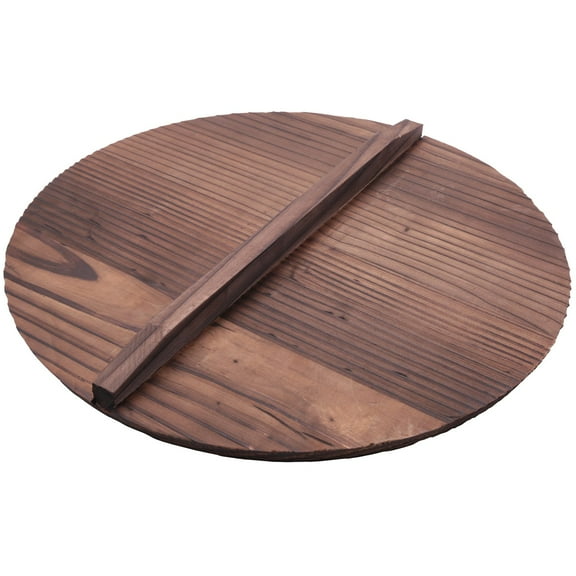Kitchen Multi-Functional Wooden Pot Cover Handle Pan Lid Eco-Friendly Anti-Scalding Wood Baking Lids 36cm