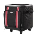 thumbnail image 2 of Igloo 40 Can Large Portable Insulated Soft Cooler with Rolling Wheels, Black/Red, 2 of 9