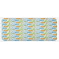 thumbnail image 1 of Floral Kitchen Mat, Colorful Sketch Style Roses with Hearts and Leaves Botanic Theme, Plush Decorative Kitchen Mat with Non Slip Backing, 47" X 19", Lime Green Sky Blue, by Ambesonne, 1 of 1