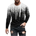 thumbnail image 2 of Qingpeng 3D Pattern Printed Long Sleeves T-Shirts Round Neck Casual Graphics Tees, 2 of 5