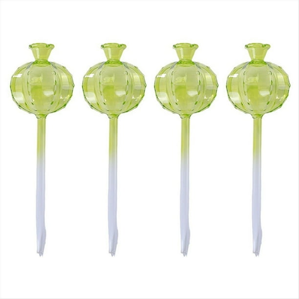 Globos de Riego para Plantas Paquete de 4 Insertos para Macetas con Autorriego para Plantas de Interior y Exterior Bombillas de Riego Automático para Plantas