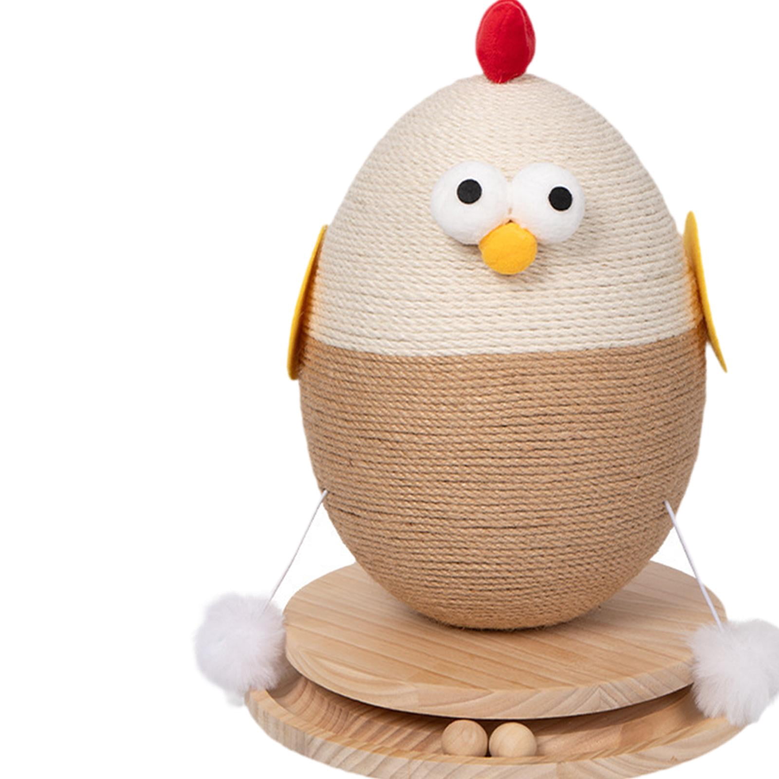 oshhni Chick Shape Sisal Cat Scratcher Pet Supplies for Indoor Cats Interactive Toy