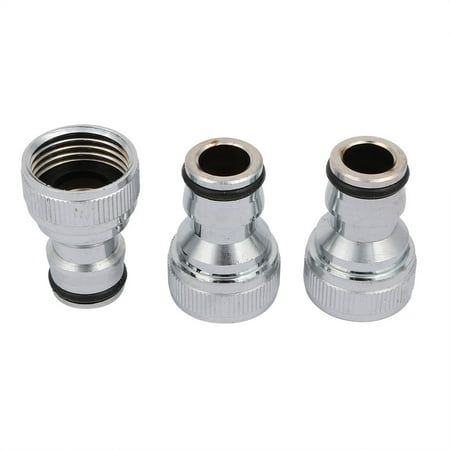 - Unique Bargains 1/2BSP Female Thread Chrome Plated Quick Coupler Adapter Pipe Connector 3pcs