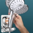 thumbnail image 2 of Mosiee Support de Pommeau de Douche Autocollant Réglable Support Mural pour Salle de Bain, 2 of 9