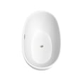 thumbnail image 3 of Juno 59 Inch Freestanding Bathtub in Matte White with Floor Mounted Faucet, Drain and Overflow Trim in Brushed Nickel, 3 of 5