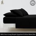 thumbnail image 3 of PRATYUX 21-INCH EXTRA DEEP POCKETS 6-Piece Split Head Queen Sheet Set - 400-Thread Count 100% Egyptian Cotton - Sheet Set - 34" Split, Black Solid, 3 of 7