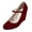 Wine Red, variant on Dellytop Womens Mary Jane Pumps Ankle Strap High Heel Round Toe Wedge Shoes